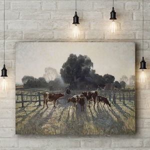 Premium Leinwand Kunstdruck von Elioth Gruner: Frühling Frost