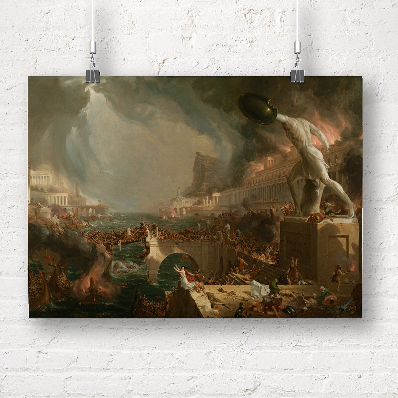 Thomas Cole: The Course of Empire Destruction. Fine Art | Etsy