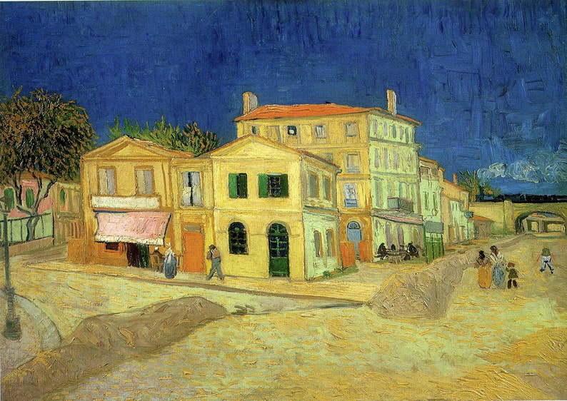Vincent Van Gogh: De Straat het Gele Huis. Fine Art - Etsy Nederland