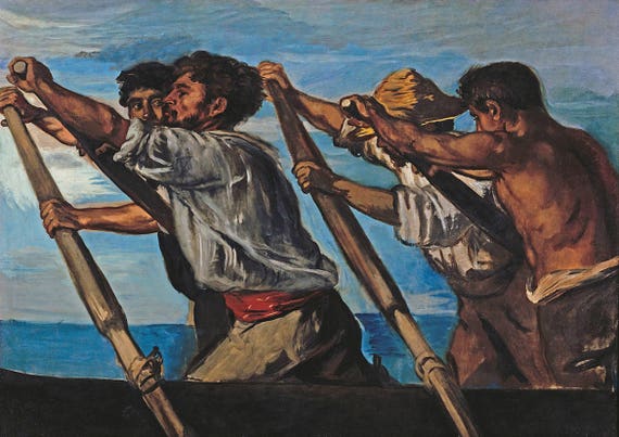 Hans Von Marées: the Rowers. Fine Art Print/poster (004427) - Etsy