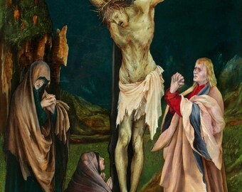 Matthias Grünewald: The Small Crucifixion. Fine Art Print/Poster. (004097)