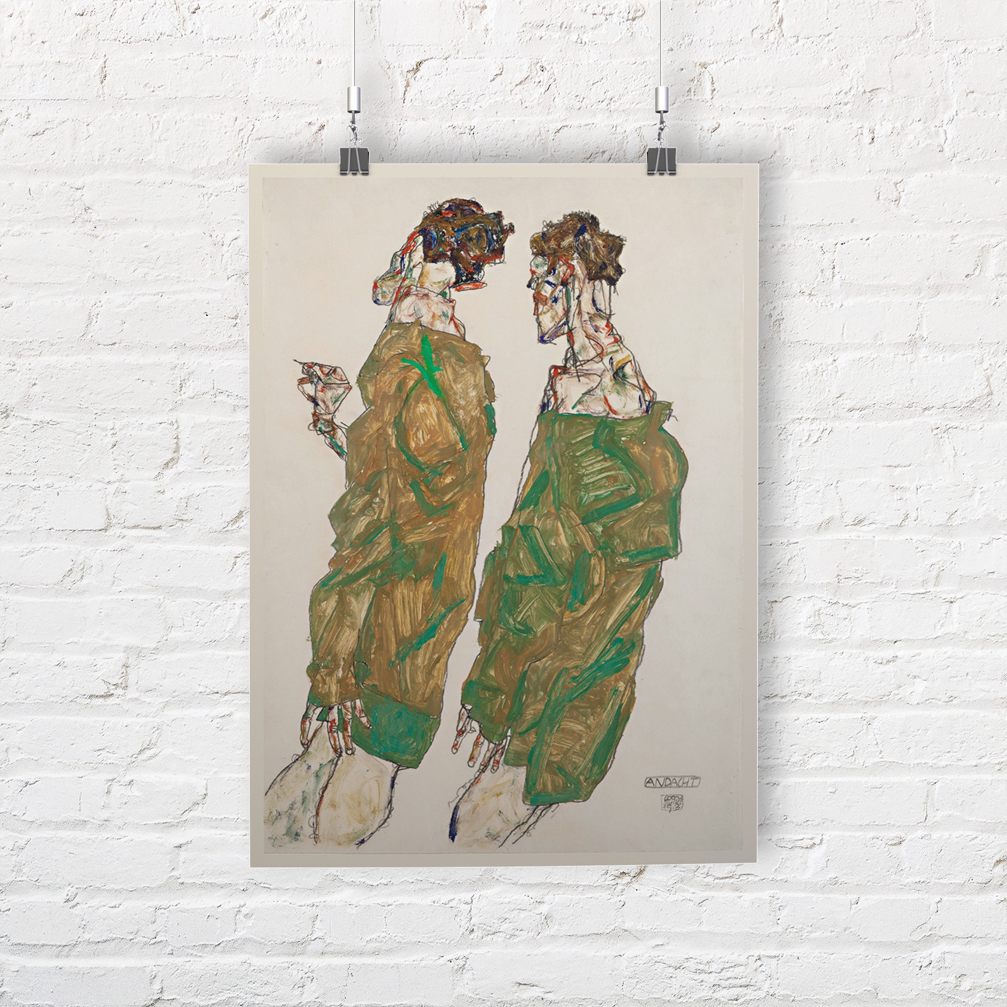 Egon Schiele Fine Art PrintPoster. 003691 Moa