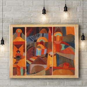 Canvas Art Print of Paul Klee: Temple Gardens.