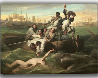 John Singleton Copley: Watson and the Shark. Fine Art Canvas. (04087)