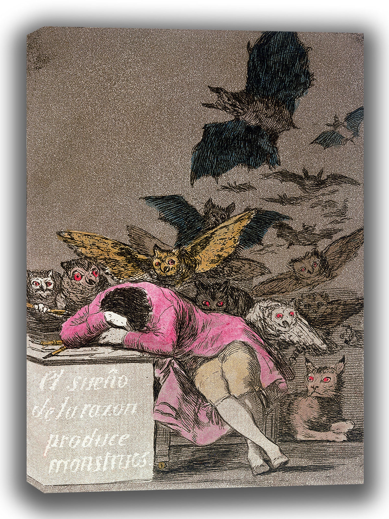 Сон разума рождает чудовищ гойя описание картины