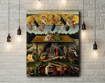Premium Canvas Art Print of  Sandro Botticelli: The Mystical Nativity