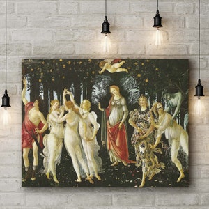 Premium Canvas Art Print of Sandro Botticelli: The Primavera