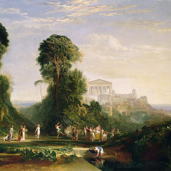 William Turner: The Temple of Jupiter - Prometheus. Fine Art Print/Poster. (003618)