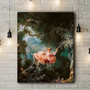 Premium Canvas Art Print of Jean-Honore Fragonard: The Swing