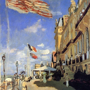 Claude Monet: Hotel des Roches Noires, Trouville. Fine Art Print/Poster (00757)