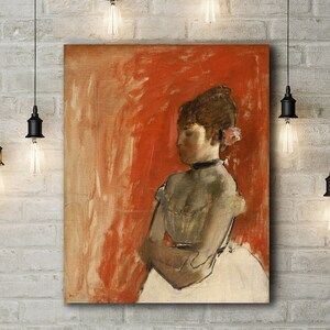Premium Canvas Art Print of Edgar Degas: Ballet Dancer with Arms Crossed