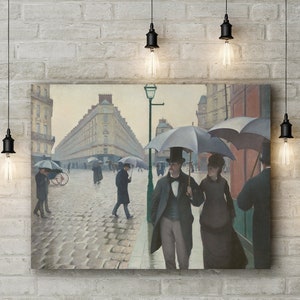 Premium Canvas Art Print of Gustave Caillebotte: Paris Street, Rainy Day