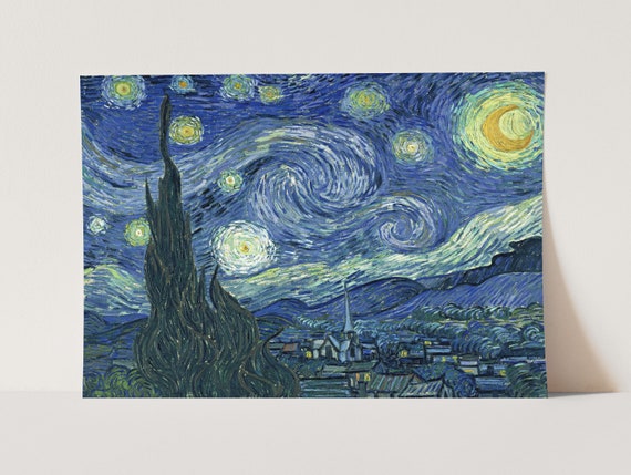 ヴィンセント・ヴァン・ゴッホのプレミアムジクレープリント「星月夜