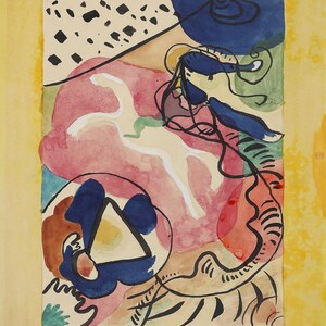 Wassily Kandinsky: The Blue Rider IV (1911). Abstract Fine Art Print/Poster. Home Decor/Modern Wall Art.