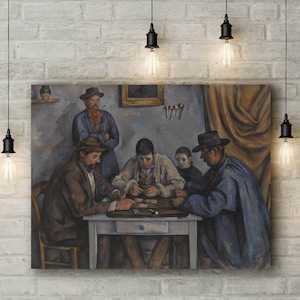 Impressão artística em tela premium de Paul Cezanne: os jogadores de cartas