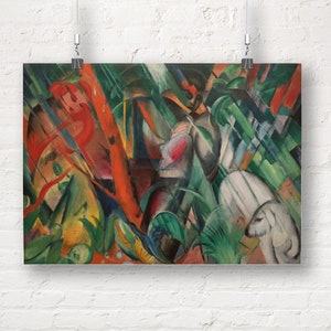 Franz Marc: In the Rain. Fine Art Print/Poster.