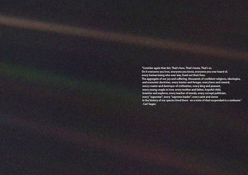 Carl Sagan Pale Blue Dot Quote. Space Print/Poster. image 0