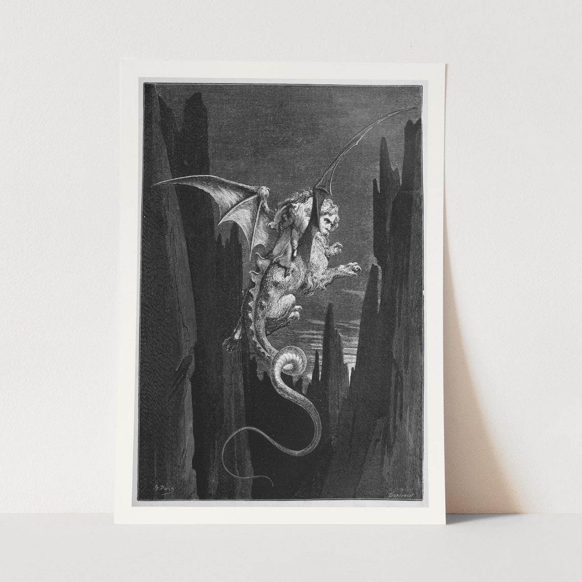 Premium Giclée Print of Gustave Dore: New Terror. Famous image 0