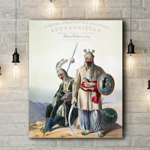 Premium Canvas Art Print of Afghan Royal Soldiers of the Durrani Empire Afghanistan 1847