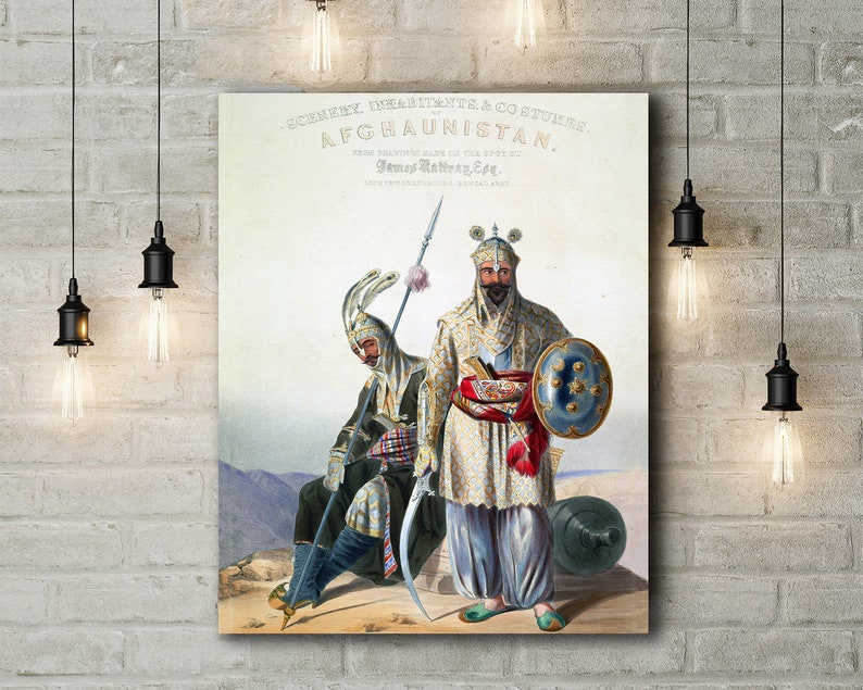 Premium Canvas Art Print of Afghan Royal Soldiers of the Durrani Empire Afghanistan 1847 image 1