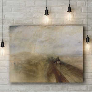 Premium Canvas Art Print of J.M.W Turner: Rain Steam and Speed