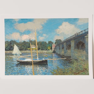 Premium Giclée Print of Claude Monet: The Bridge at Argenteuil. Museum Quality Print of Famous Artwork.