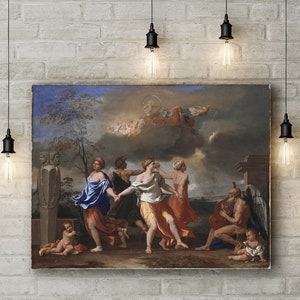 Canvas Art Print of Nicolas Poussin: A Dance to the Music of Time