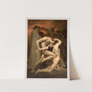 Premium Giclée Print of William-Adolphe Bouguereau: Dante and Virgil in Hell. Museum Quality Print of Famous Painting.