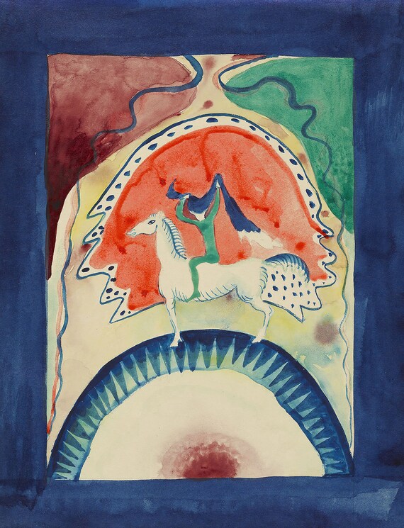Wassily Kandinsky The Blue Rider 1911 . Abstract Fine Art Print Poster. Home Decor Modern Wall Art