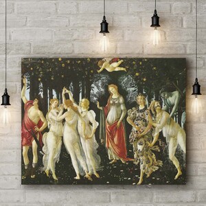 Canvas Art Print of Botticelli: The Primavera. Large Size (30 x 20 Inches)