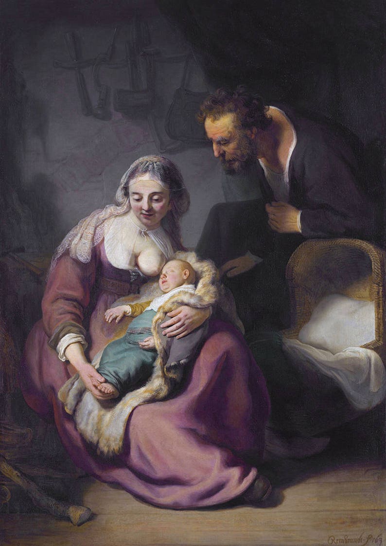 Rembrandt The Holy Family. Fine Art Print/Poster. 004289 Etsy