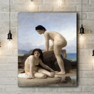 Premium Canvas Art Print of William Bouguereau: The Bathers