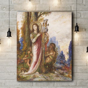 Premium Canvas Art Print of Gustave Moreau: Poet And Satyrs