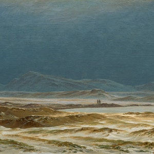 Caspar David Friedrich: Północny krajobraz, wiosna. Wydruk artystyczny/plakat. (003979)