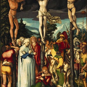 Hans Baldung Grien: A crucificação de Cristo. Impressão/pôster de belas artes (004732)