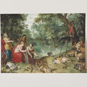 Premium Giclée Print of Jan Breughel the Younger: An Allegory of the Elements, Earth, Air and Water. Museum Quality Painting.