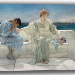 Canvas Art Print of Lawrence Alma-Tadema: Ask Me No More. Large Size (30 x 20 Inches)