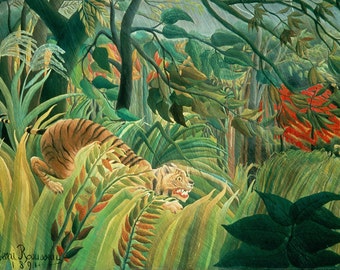 Henri Rousseau: Tiger in a Tropical Storm. Fine Art Print/Poster (001227)