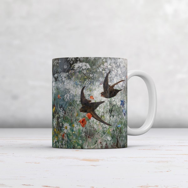 Bruno Liljefors: Common Swifts. Fine Art Mug/Cup. Ideal Gift Coffee/Tea Mug