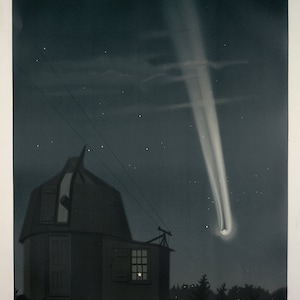 Etienne Leopold Trouvelot: The Great Comet of 1881. (The Trouvelot Astronomical Drawings 1882) Astronomy/Space Print/Poster (0098)