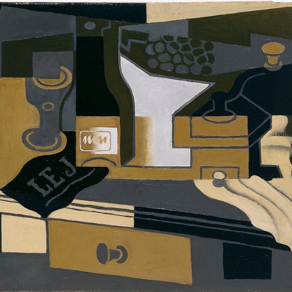 Juan Gris: Le Moulin à Café (Coffee Grinder). Fine Art Print/Poster. (003117)