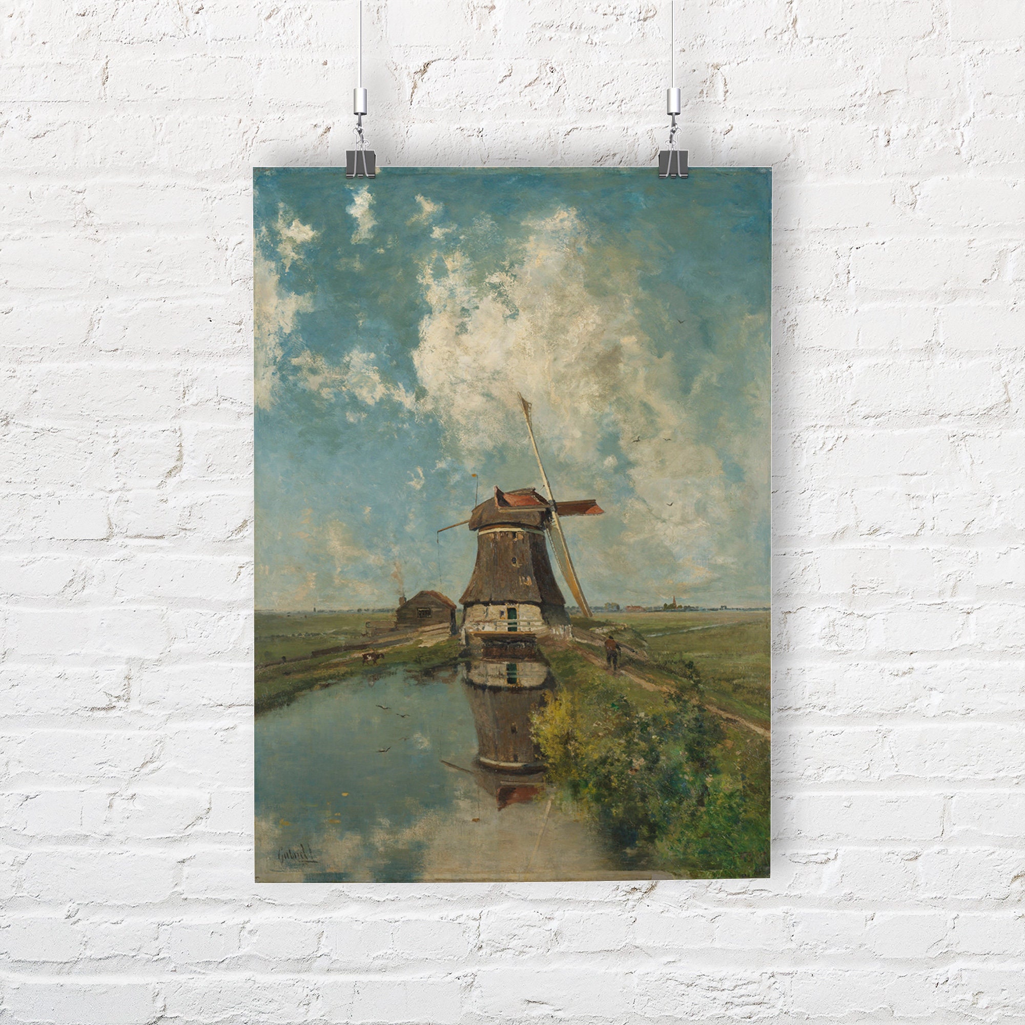 A Windmill on a Polder Waterway, Known as 'in the Month of July