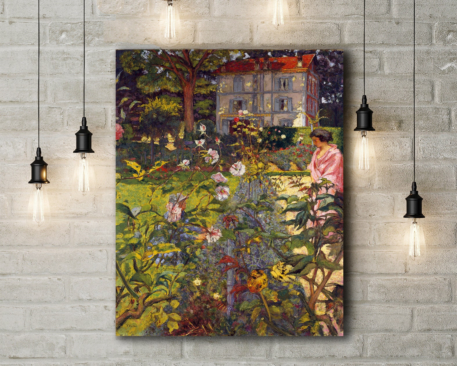 Canvas Art Print of Edouard Vuillard: Garden at Vaucresson. Large