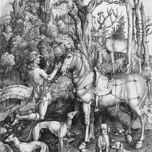 Albrecht Durer: Hl. Eustace. Fine Art Print/Poster. (001916)