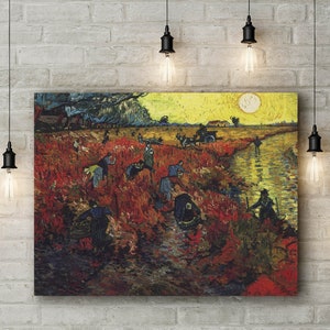 Premium Canvas Art Print of Vincent van Gogh: Red Vineyards at Arles