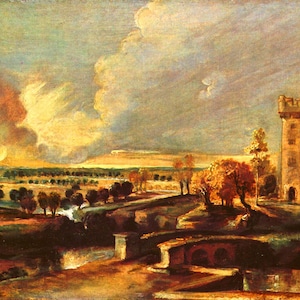 Peter Paul Rubens: Landscape with the Tower of Castle Steen. Fine Art Print/Poster (001215)