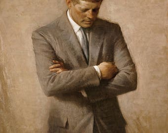 Aaron Shikler: John F. Kennedy Official White House Portrait. Fine Art Print/Poster. (4919)