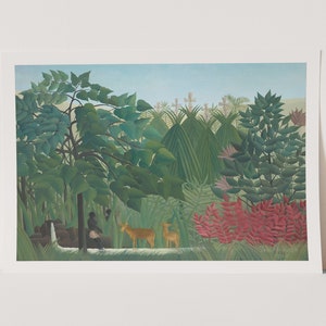 Premium Giclée Print von Henri Rousseau: Der Wasserfall. Museum Qualität Druck von berühmten Kunstwerken.