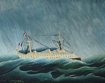 Henri Rousseau: The Storm-Tossed Vessel. Fine Art Print/Poster. (003590)