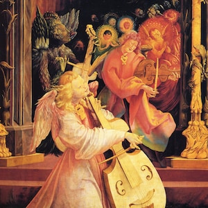 Matthias Grunewald: O Concerto dos Anjos. Impressão / pôster de belas artes